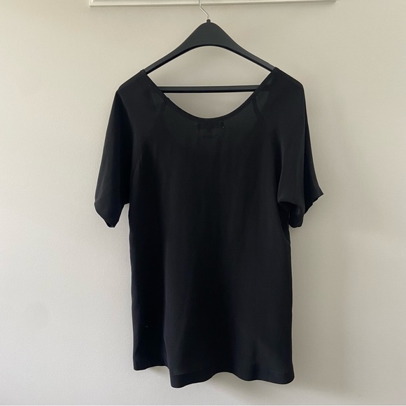 Monk & Lou Black Silk Shortsleeved Top size M - Picture 9 of 9